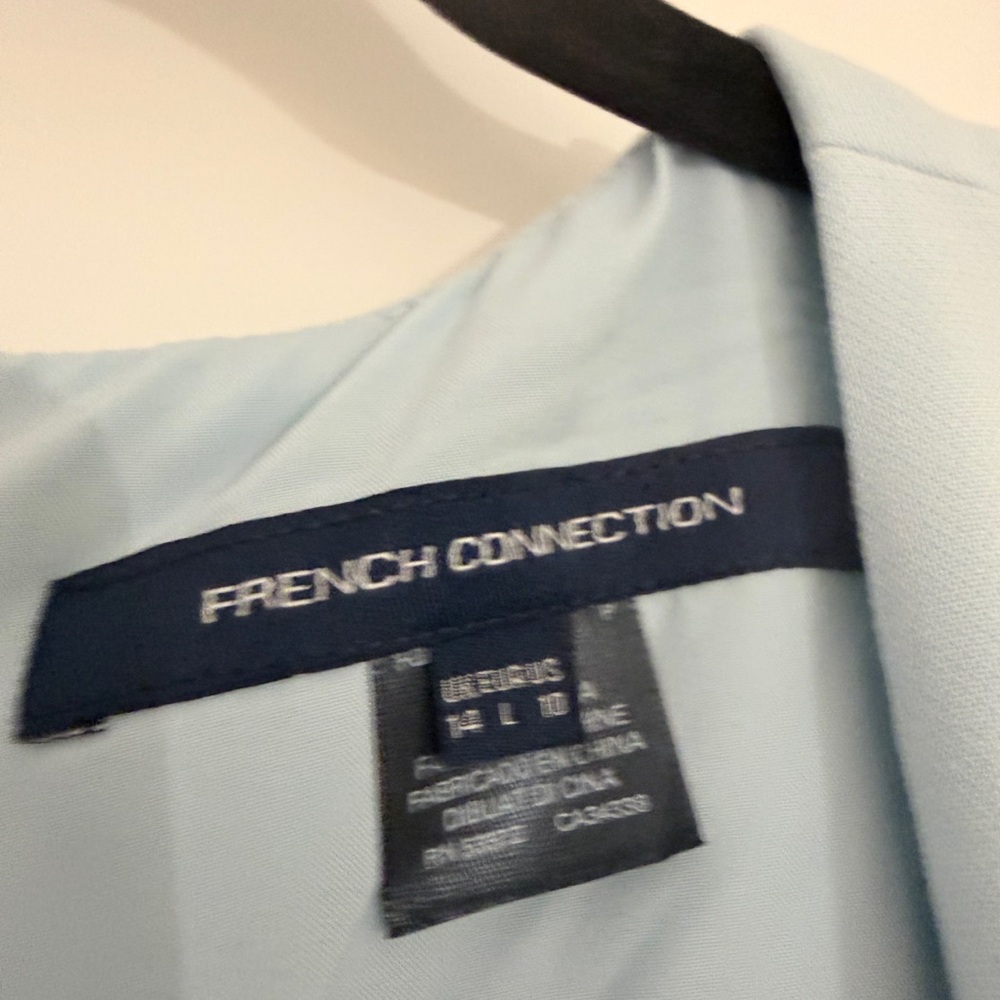 French Connection Light Blue Ruffle Mini Dress - Picture 2 of 3